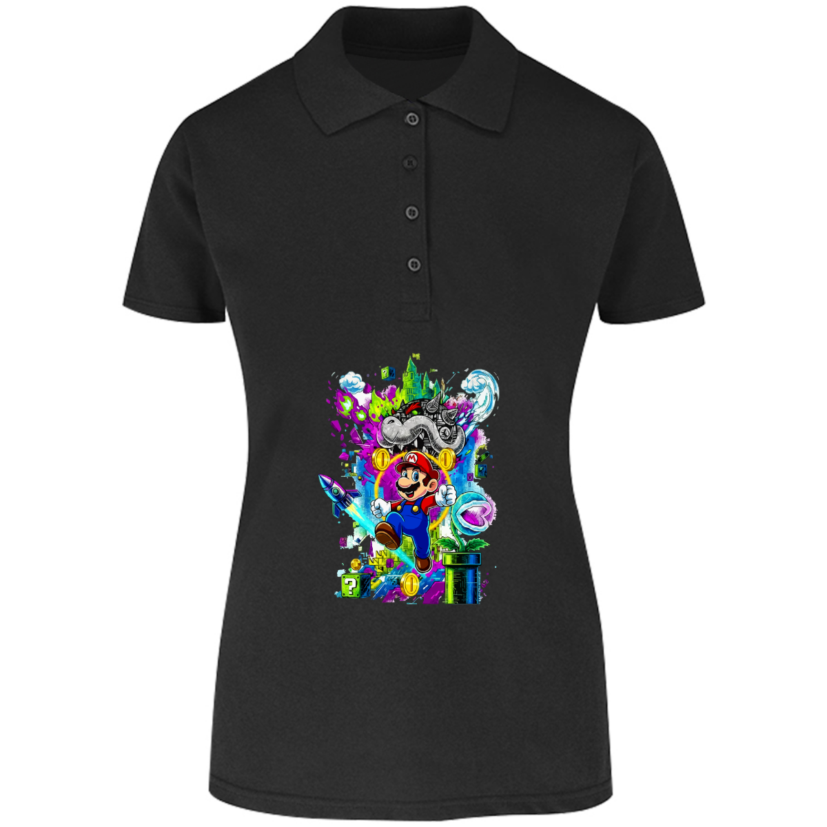 Playera Mario bros - polo - dama - Inspiralook