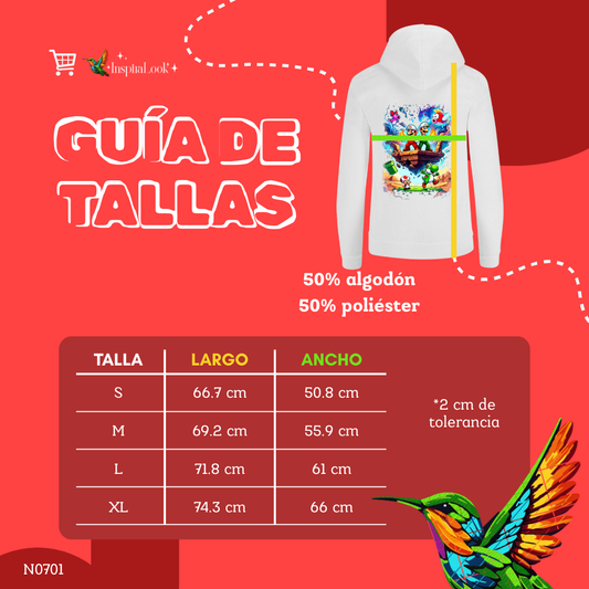 Sudadera galaxy - con capucha - niñ@/joven - estampado detras - Inspiralook