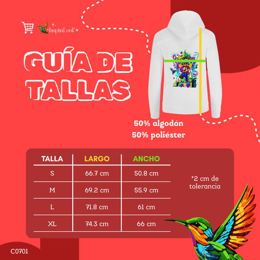 Sudadera Mario bros - con capucha - unisex - estampado detrás - Inspiralook