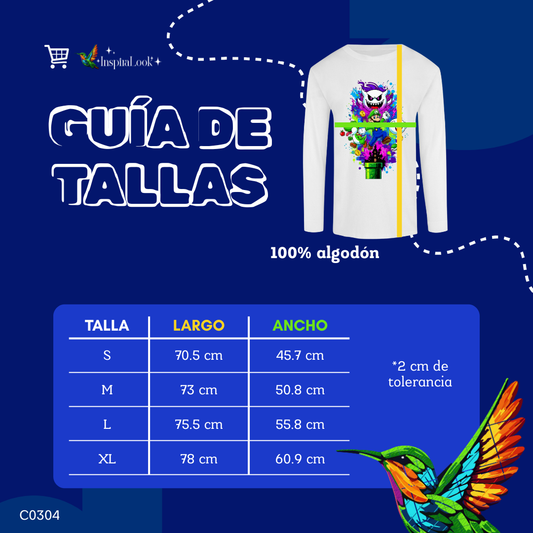 Playera luigi - manga larga - caballero/unisex - Inspiralook