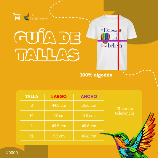 Playera globo aerostático letra azul - niñ@ - Inspiralook