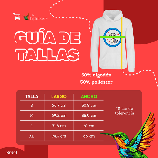 Sudadera perro estrellado - con capucha - niñ@/joven - estampado frente - Inspiralook