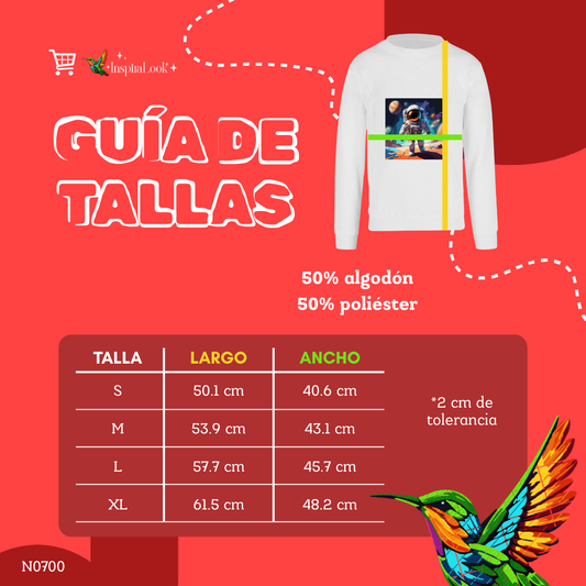 Sudadera astronauta - manga larga - niñ@/joven - Inspiralook