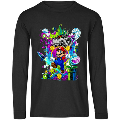 Playera Mario bros - manga larga - caballero - Inspiralook