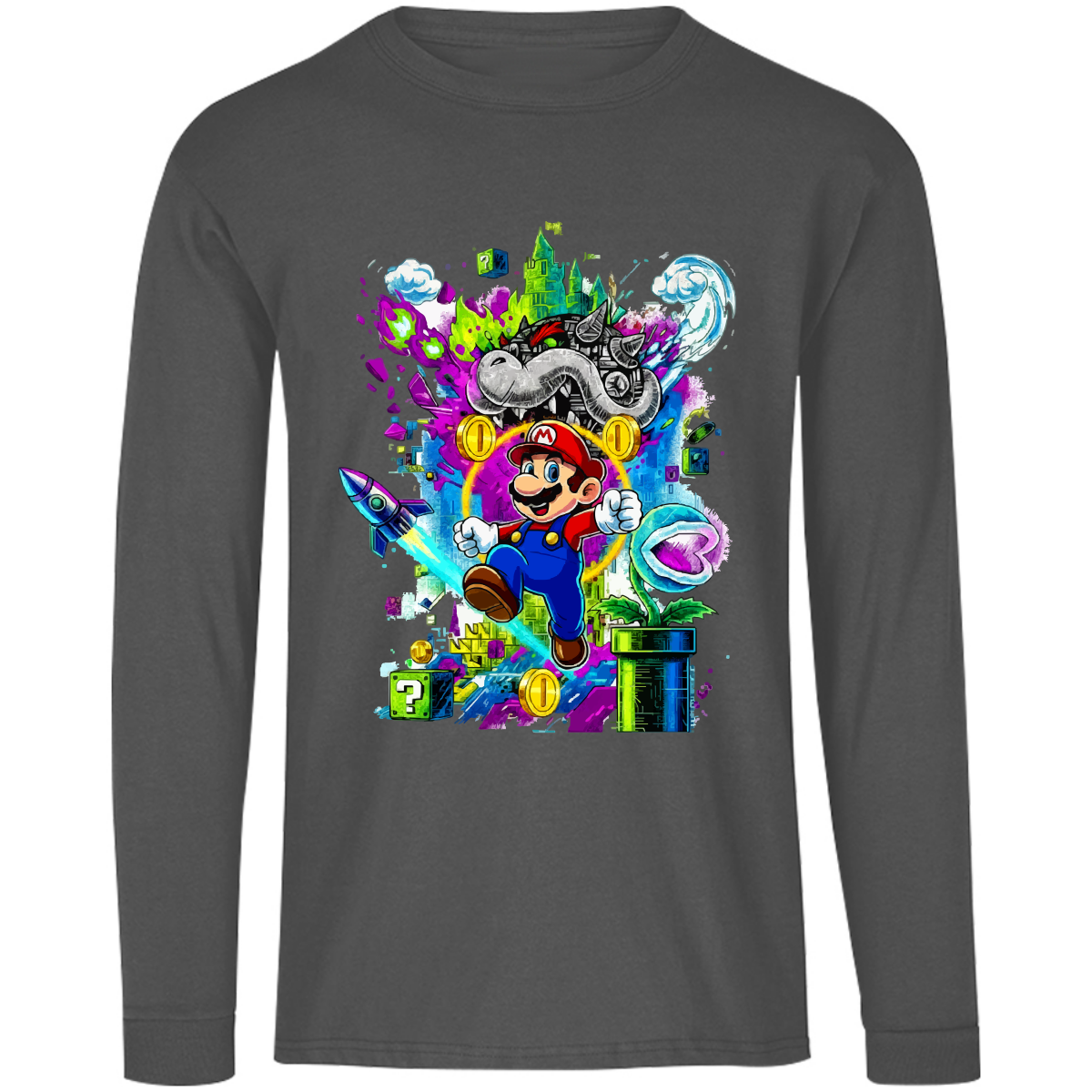 Playera Mario bros - manga larga - caballero - Inspiralook