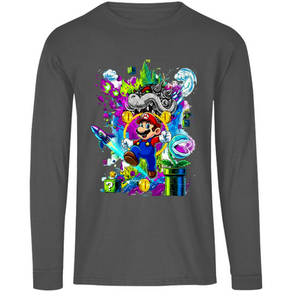 Playera Mario bros - manga larga - caballero - Inspiralook