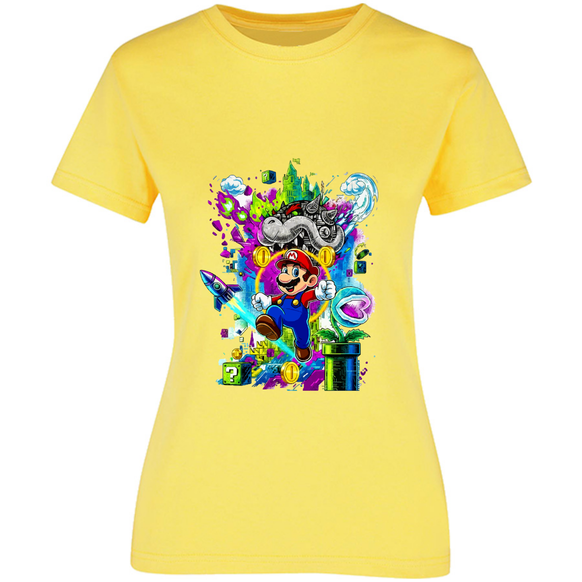 Playera Mario bros - peso completo - dama - Inspiralook