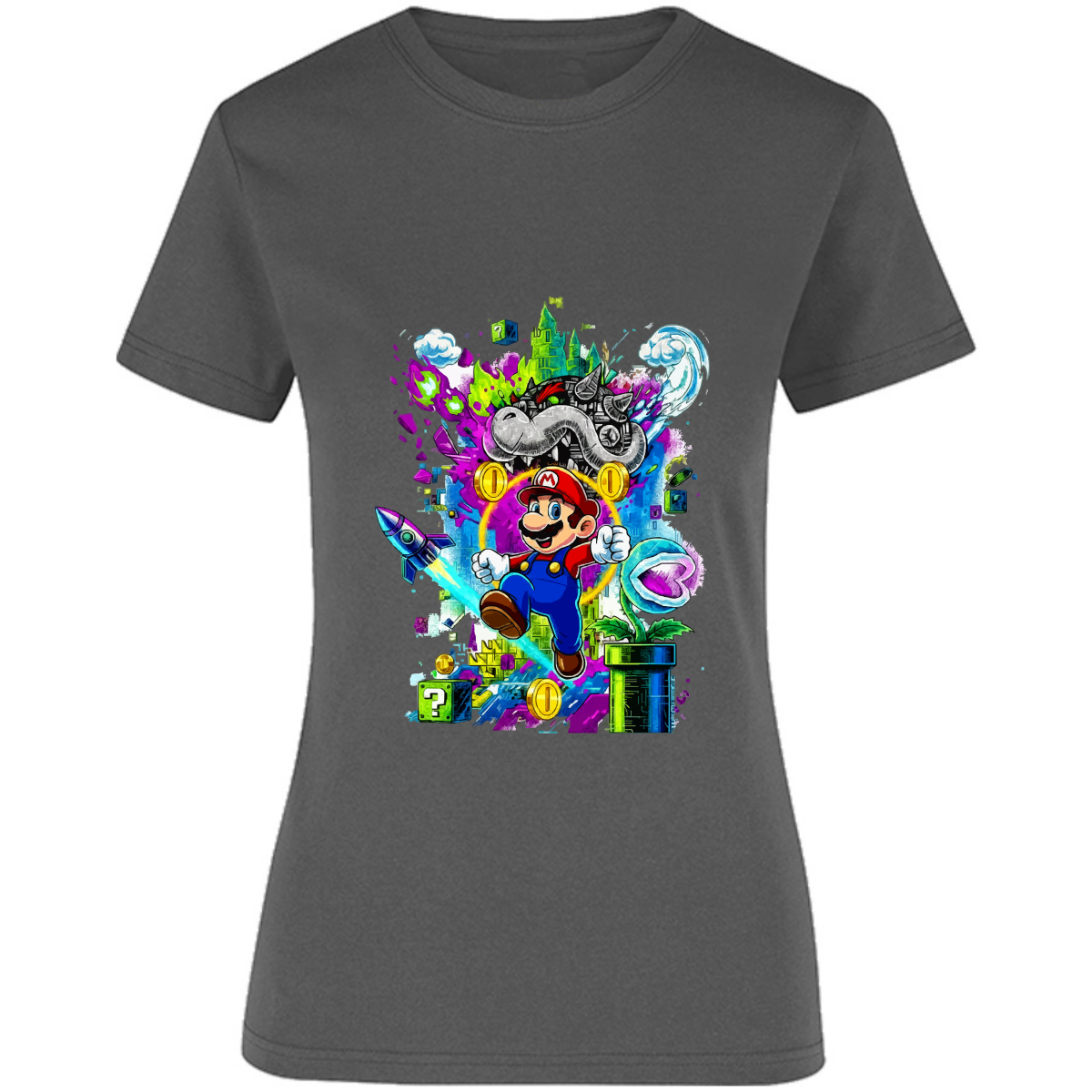 Playera Mario bros - peso completo - dama - Inspiralook