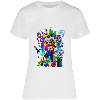 Playera Mario bros - peso completo - dama - Inspiralook