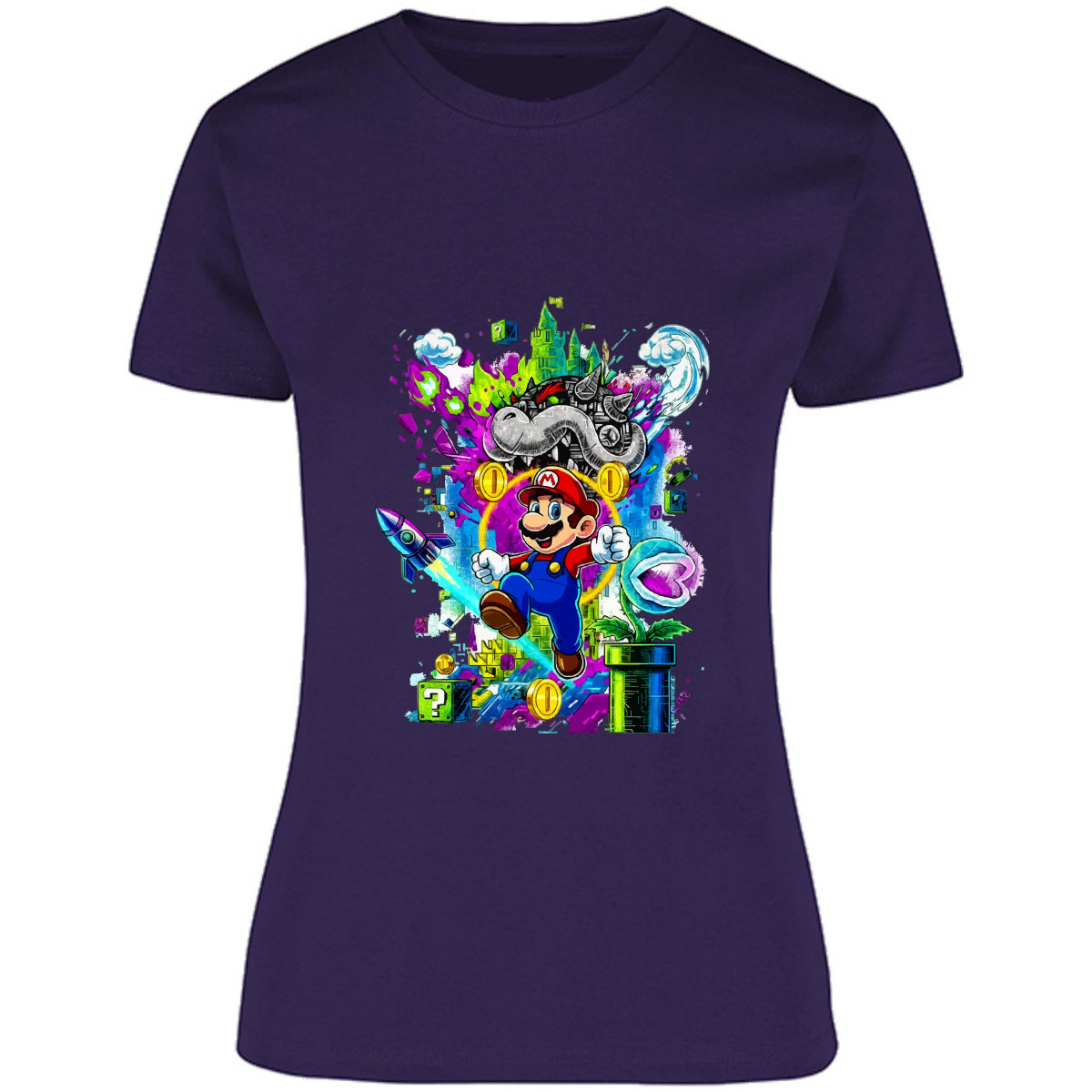 Playera Mario bros - peso completo - dama - Inspiralook