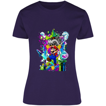 Playera Mario bros - peso completo - dama - Inspiralook
