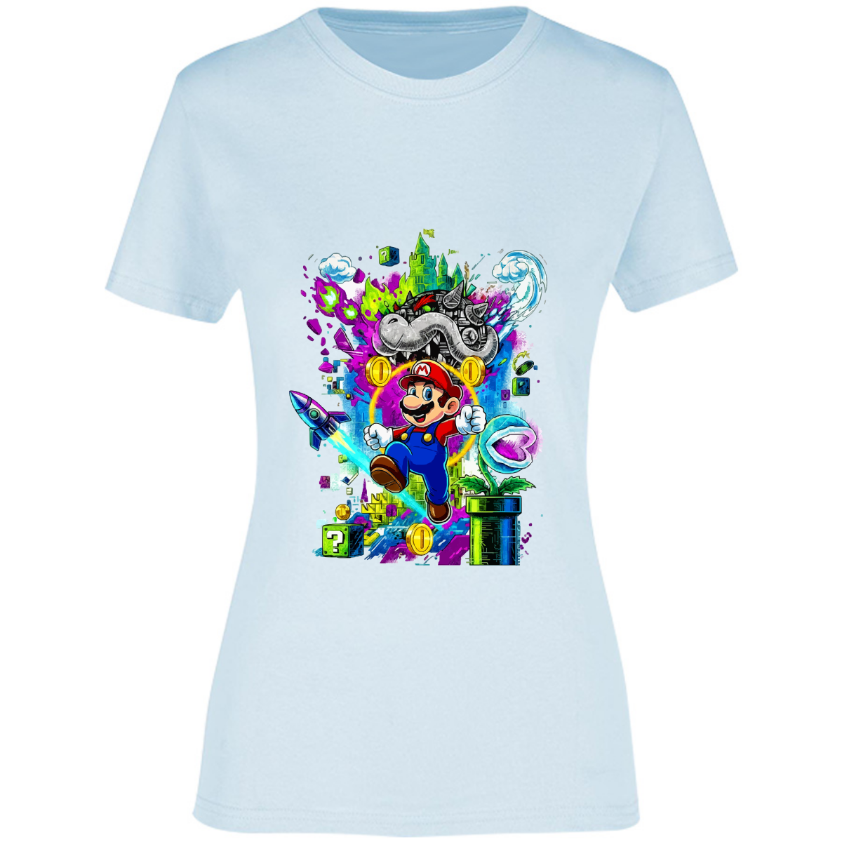 Playera Mario bros - peso completo - dama - Inspiralook