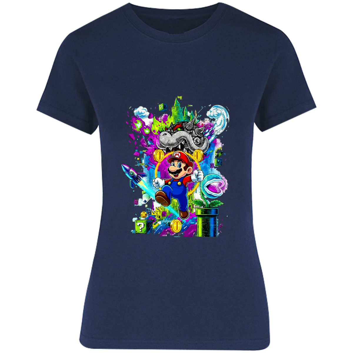 Playera Mario bros - peso completo - dama - Inspiralook