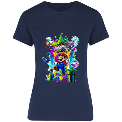 Playera Mario bros - peso completo - dama - Inspiralook