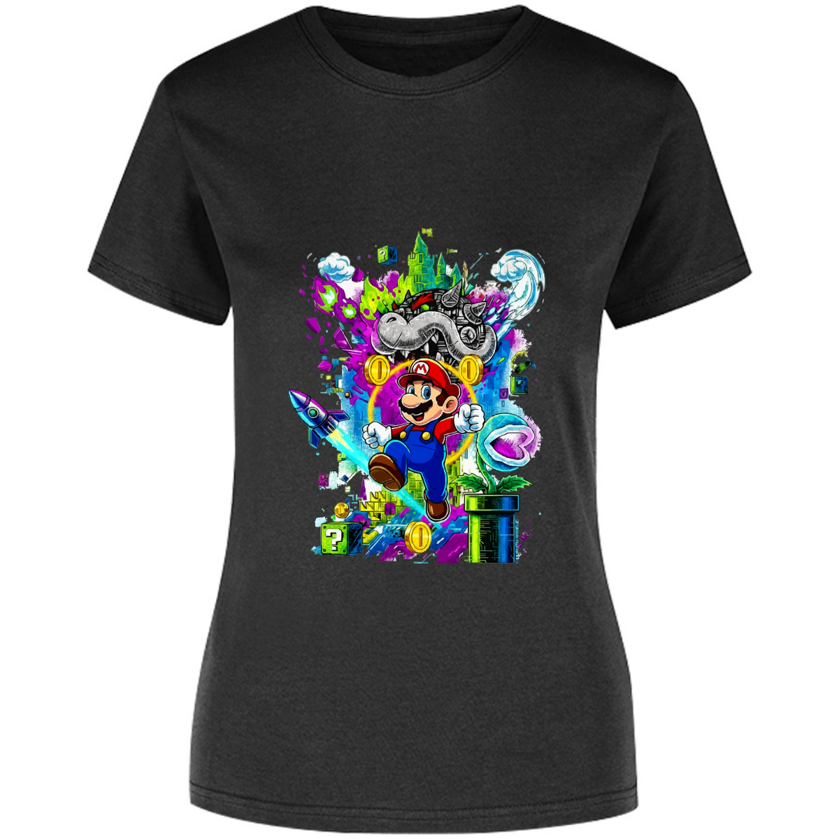 Playera Mario bros - peso completo - dama - Inspiralook