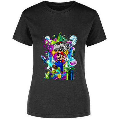 Playera Mario bros - peso completo - dama - Inspiralook