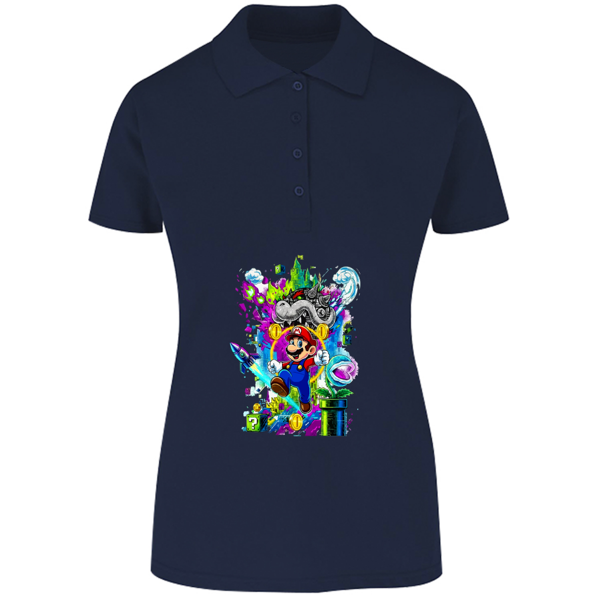 Playera Mario bros - polo - dama - Inspiralook
