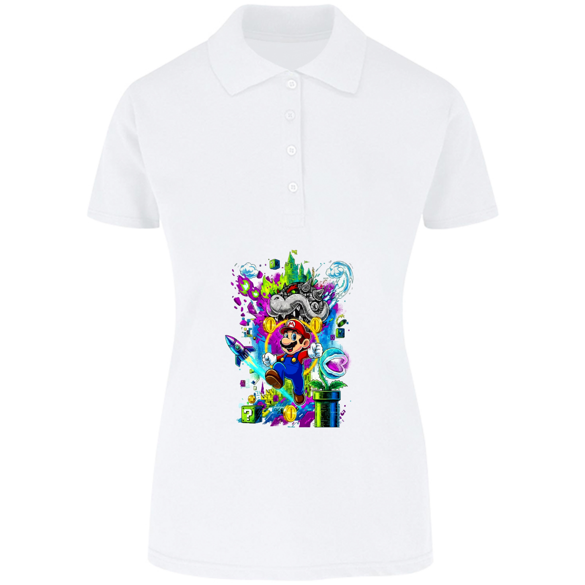 Playera Mario bros - polo - dama - Inspiralook