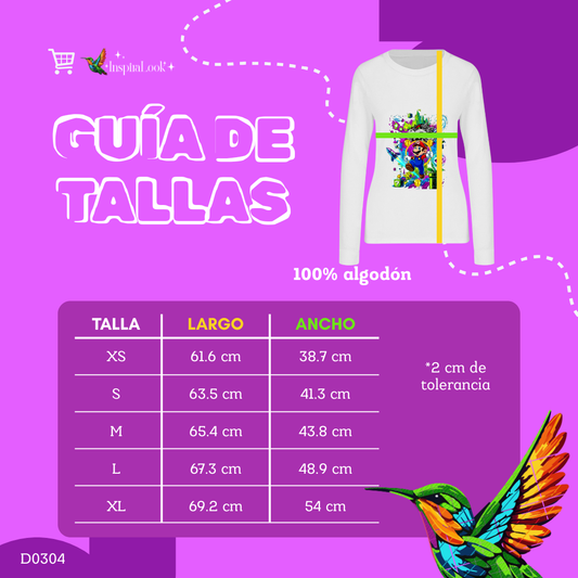 Playera Mario bros - manga larga - dama - Inspiralook