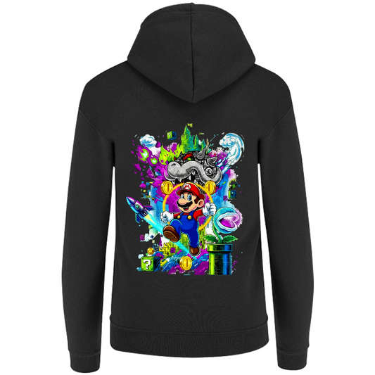 Sudadera Mario bros - con capucha - unisex - estampado detrás - Inspiralook