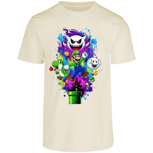 Playera luigi - peso completo - caballero/unisex - Inspiralook