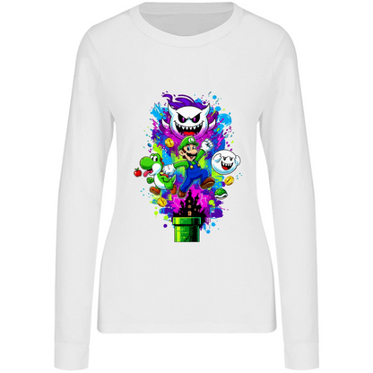 Playera luigi - manga larga - dama - Inspiralook