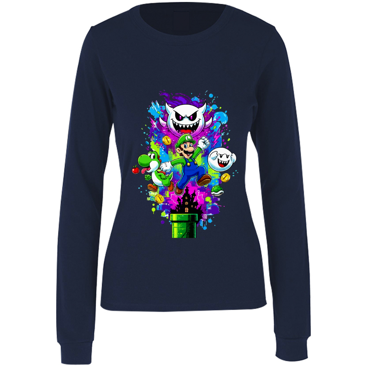 Playera luigi - manga larga - dama - Inspiralook