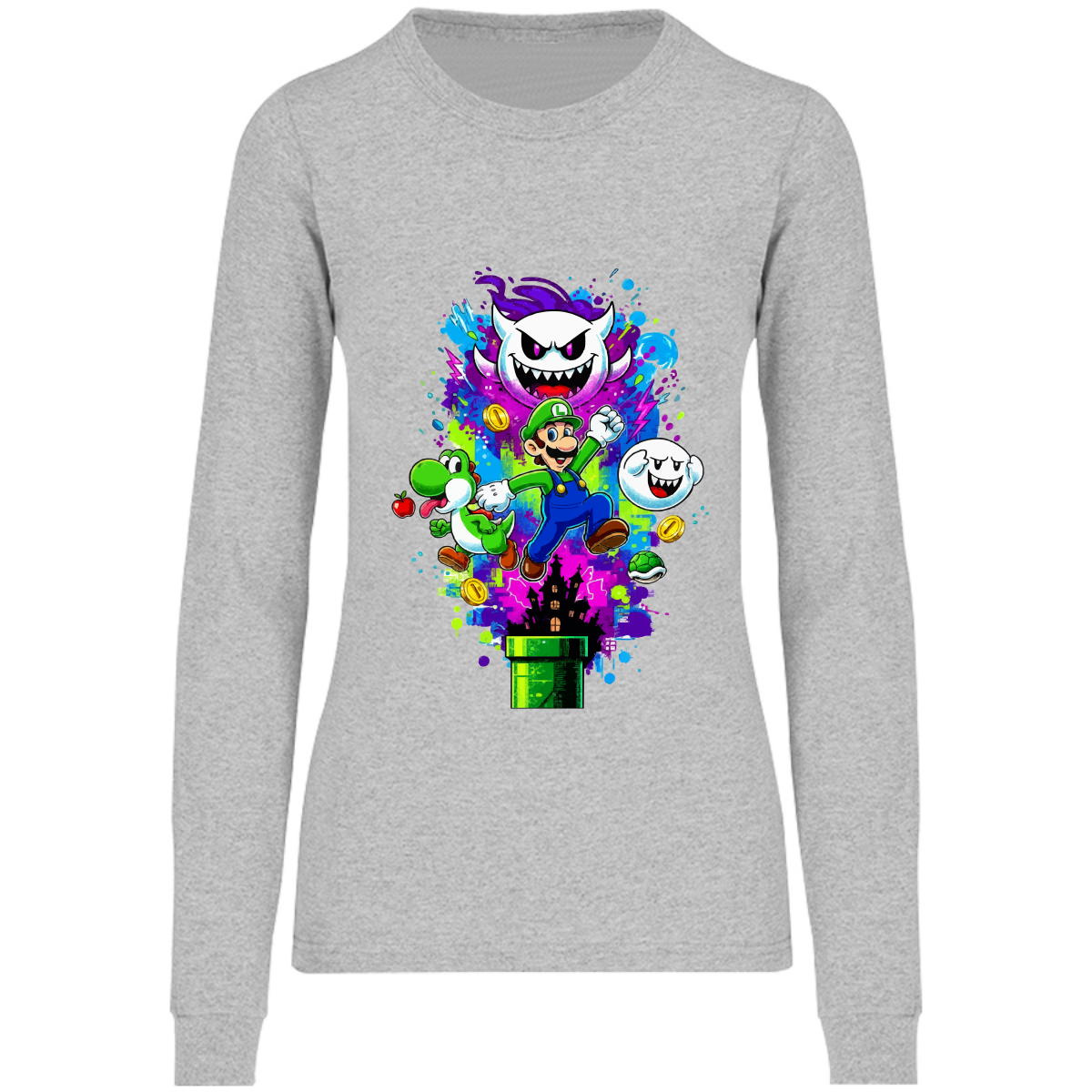 Playera luigi - manga larga - dama - Inspiralook