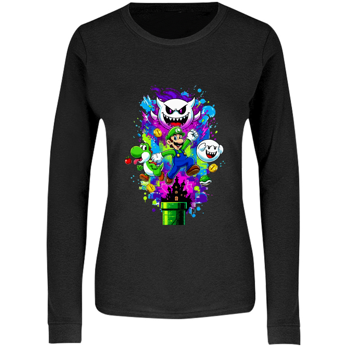 Playera luigi - manga larga - dama - Inspiralook