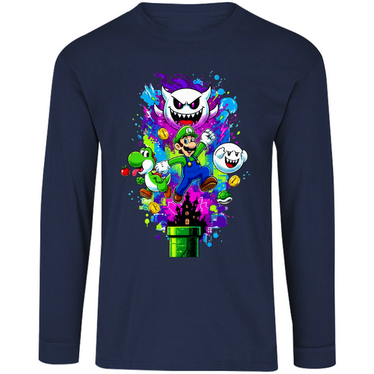 Playera luigi - manga larga - niñ@/joven - Inspiralook