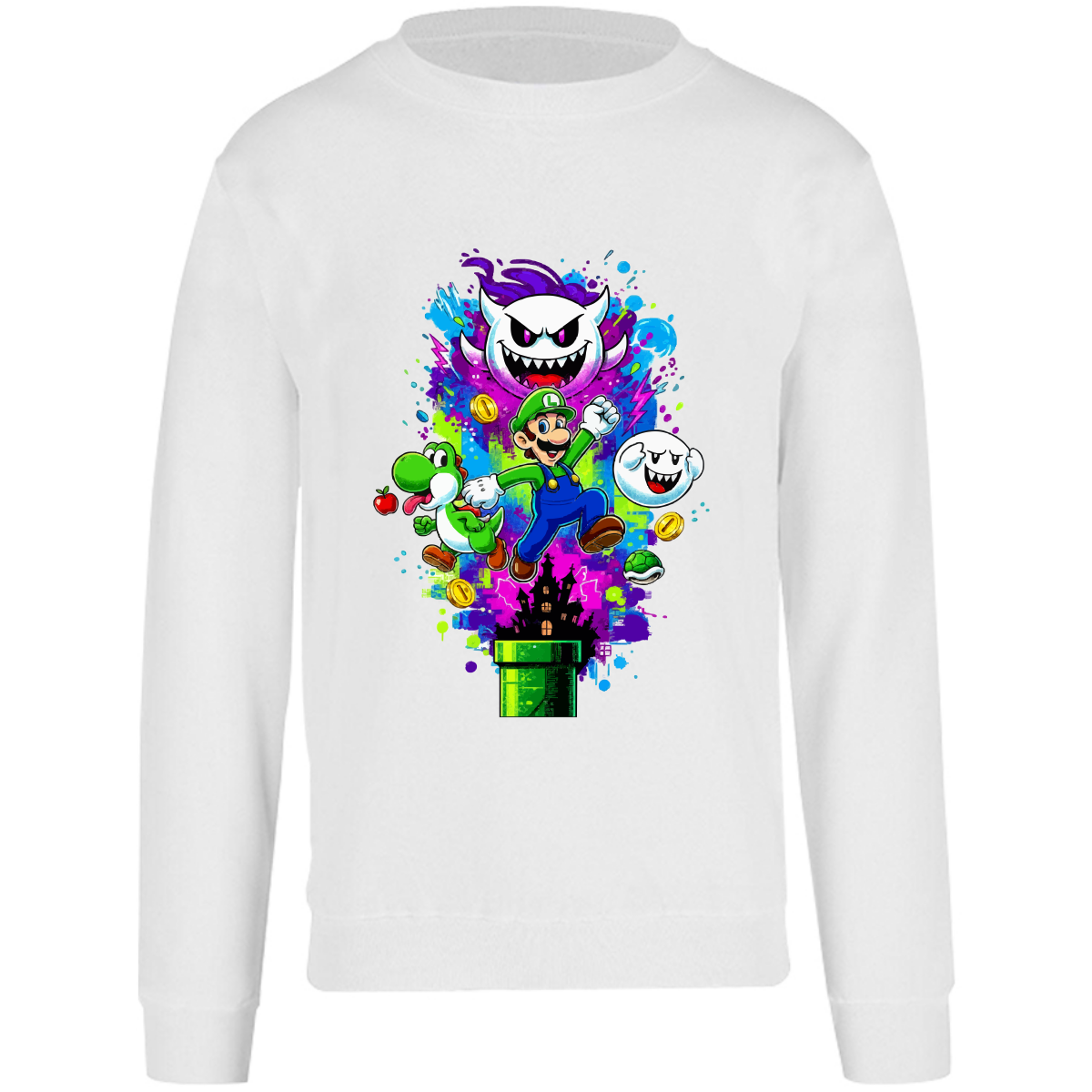 Sudadera luigi - manga larga - niñ@/joven - Inspiralook