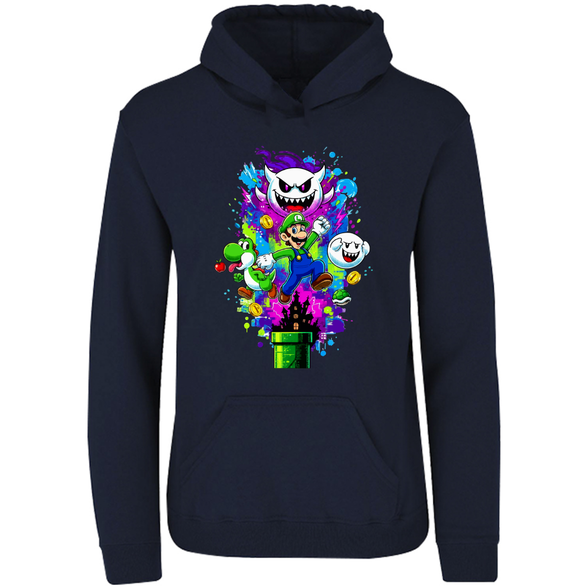 Sudadera luigi - con capucha - unisex - estampado frente - Inspiralook