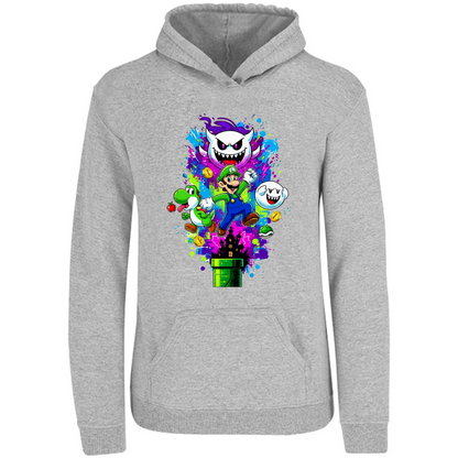 Sudadera luigi - con capucha - unisex - estampado frente - Inspiralook