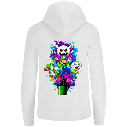 Sudadera luigi - con capucha - unisex - estampado detras - Inspiralook