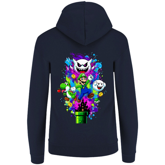 Sudadera luigi - con capucha - unisex - estampado detras - Inspiralook