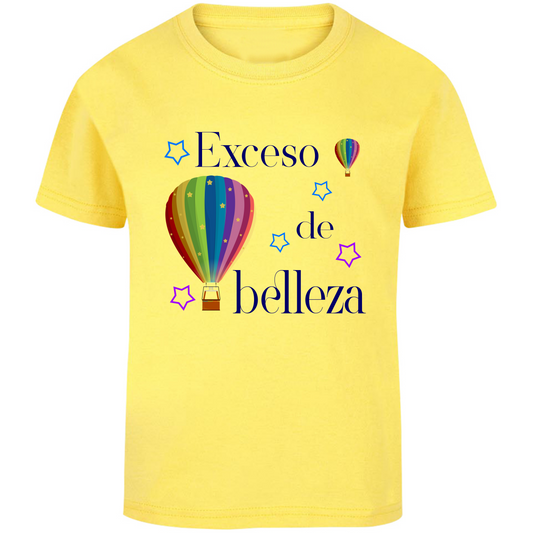 Playera globo aerostático letra azul - niñ@ - Inspiralook