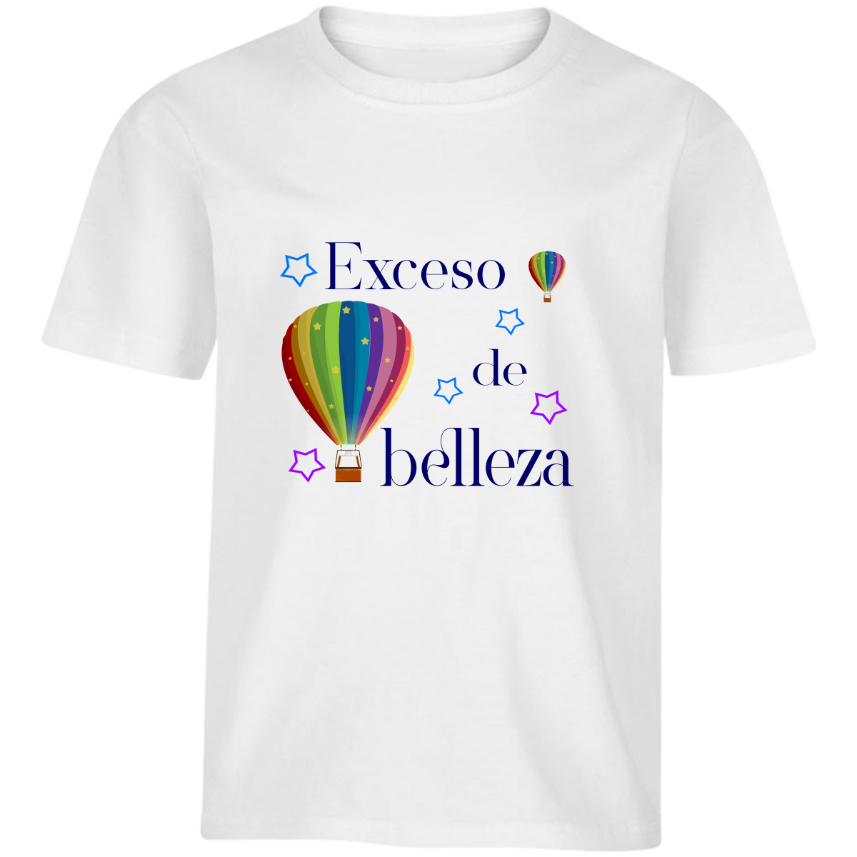 Playera globo aerostático letra azul - bebe - Inspiralook
