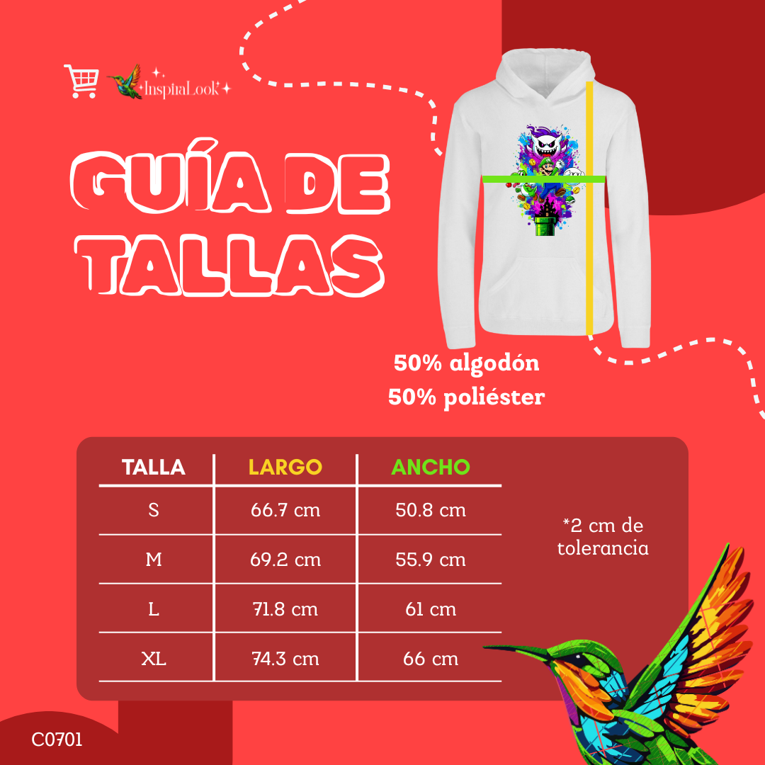 Sudadera luigi - con capucha - unisex - estampado frente - Inspiralook