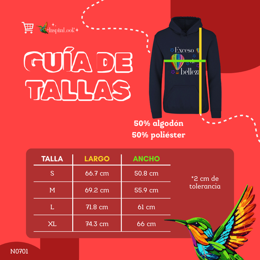 Sudadera globo aerostático letra blanca - con capucha - niñ@/joven - estampado frente - Inspiralook