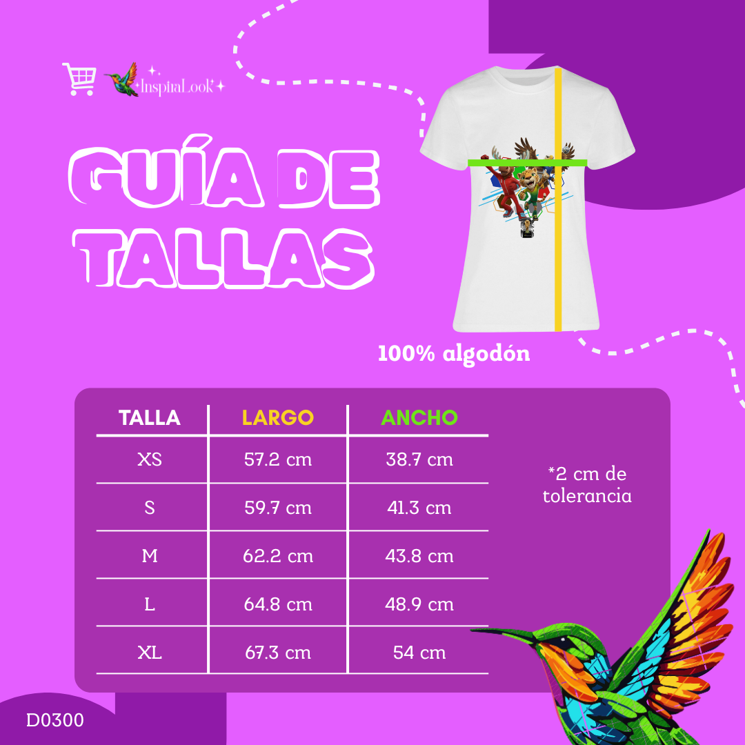 Playera mundial - peso completo - dama - Inspiralook