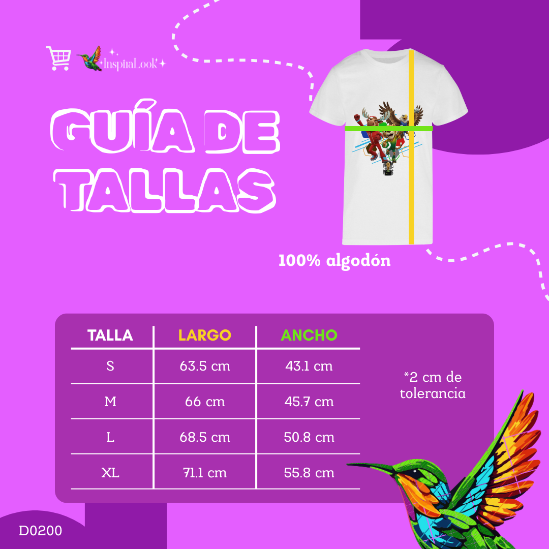 Playera mundial - peso medio - dama - Inspiralook