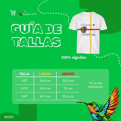 Playera globo aerostático letra azul - bebe - Inspiralook